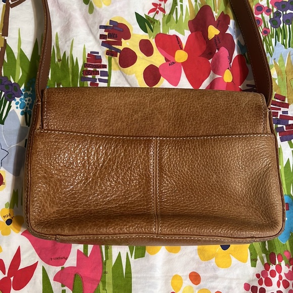Fossil brown leather purse, vintage, small, shoulder strap, compact, casual - Picture 2 of 8